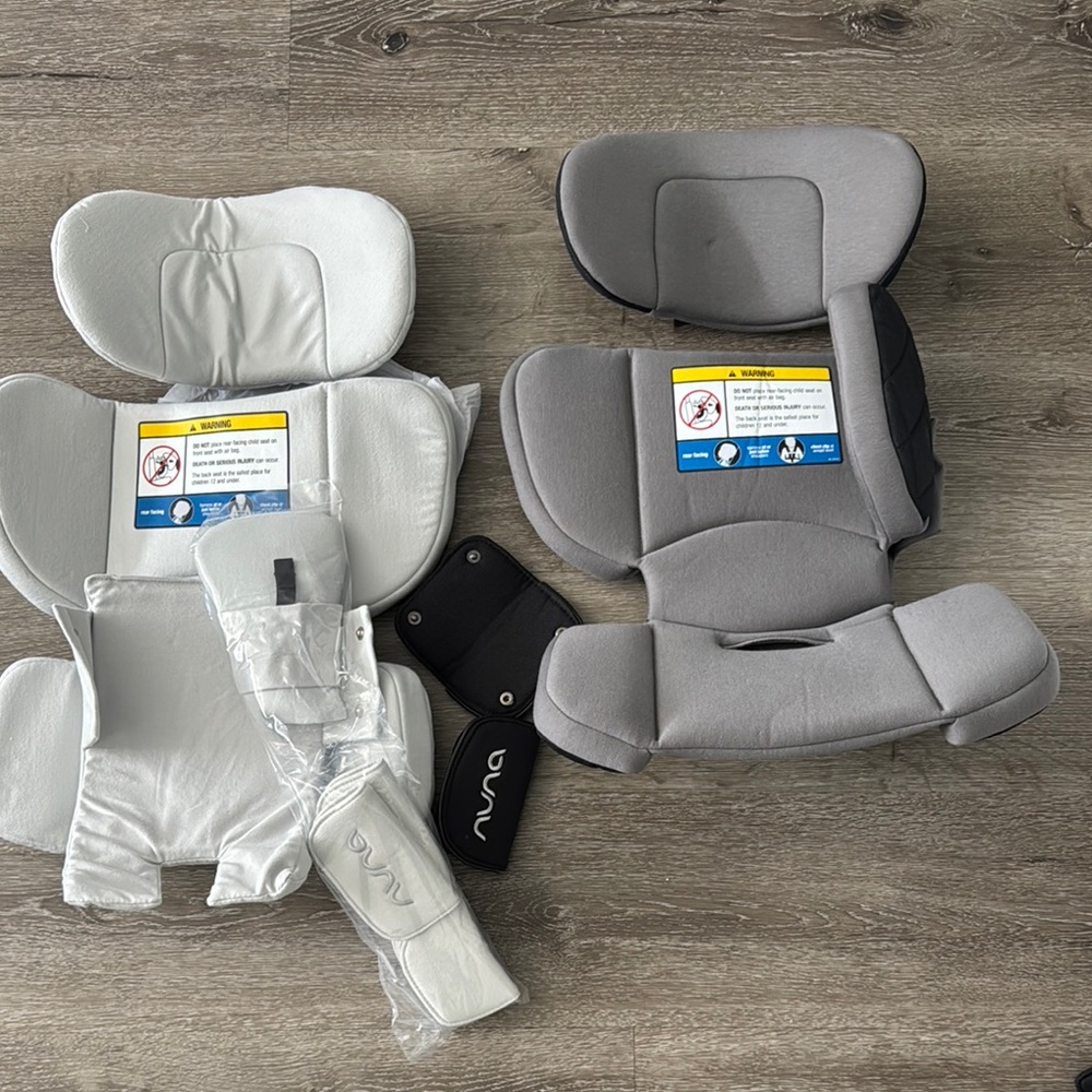 Nuna Car Seat Cushions in Gray and White
